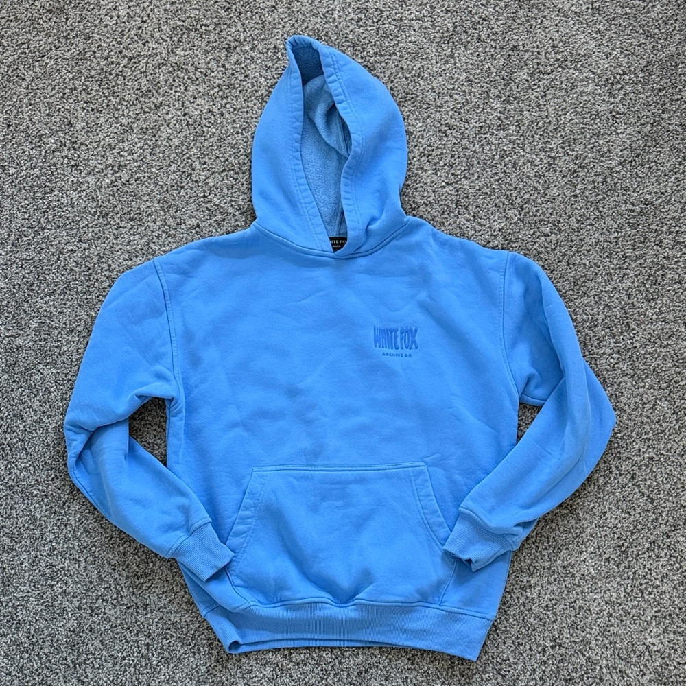 White Fox Hoodie Blue - XXS/XS